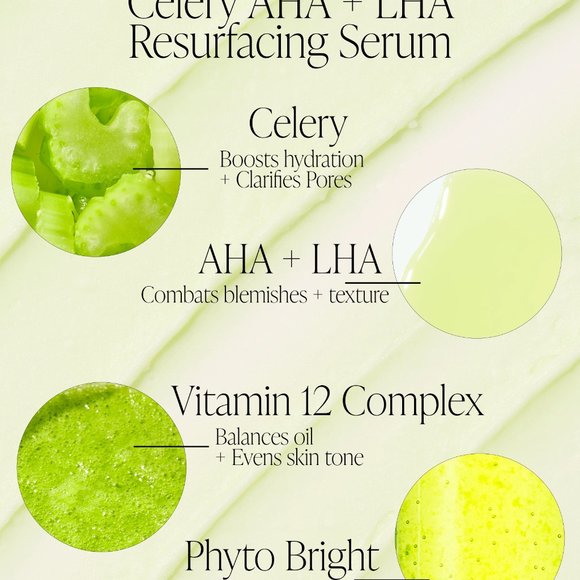 Byro Celery AHA + LHA Resurfacing Serum BNIB - Picture 2 of 8
